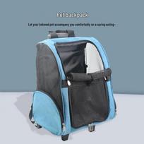 Pet Trolley Bag: Portable Two-Wheel Travel Backpack for Dogs 35*25*40CM pilka spalva