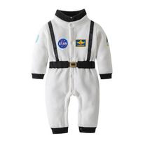 Vaikams mielas astronautų cosplay kostiumas, kosminis kombinezonas kūdikiams berniukams, mergaitėms, mažiems vaikams, kūdikiams, Helovino, gimtadienio šventės drabužiai 90(12-18M) white