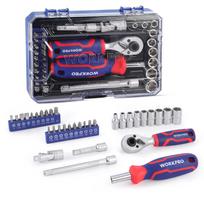 WORKPRO Bit Ratchet Socket Wrench and Screwdriver Set with Mini Ratchet Extension Bit 72 DIY Includes Dedicated Storage Case Set, Set,