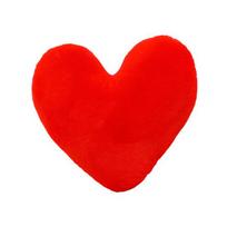 Heart Pillow Thick Elastic Cozy Fully Stuffed Room Decor Pillow Solid Color Colorfast Plush Sofa Living Room Bedside Bed Cushion Toy Photo Prop Sleep raudona