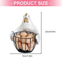 Portable Bucolic Chicken Card Holders Iron Enamel Basket Durable Chicken themed Gift Box For Outdoor Event Home Decors balta