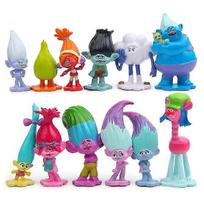 12pcs Trolls Toys Mini Trolls Action Figures Toys Trolls Doll Cake Toppers Ornaments Decorations
