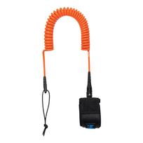 Coiled SUP Leash 5.5mm Thick SUP Ankle Safety Rope Stand Up Paddle Board Leg Rope for Paddleboard Shortboard Longboard oranžinė