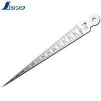 Shinwa Penguin Hole Ruler 1-15mm Clearance Ruler Inner Diameter Stainless Steel Feeler Gauge Conical Ruler Wedge Rule 62600