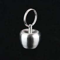 Mini Stainless Steel Apple Shape First Aid Medicine Bottle EDC Waterproof Warehouse Sealed Pill Box Key Chain Survival Tool