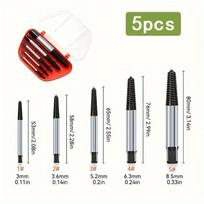 5/6pcs Screw Extractor Metal Drill Bit Set Damaged Screws Remover Extractor Woodworking Tools Broken Bolt Water Pipe Extractor A