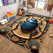 Egyptian-Inspired Beetle Carpet for Living Spaces Non-Slip rug for home sofa bedroom, gift 40cm x 60cm