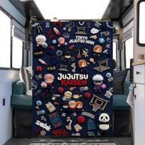 Jujutsu Kaisen  Warm Snugly Printed Flannel Blanket Suitable for Bedrooms Sofas Beds Chairs Picnics Travel YUN6514 80cm x 120cm