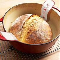 AEE2-2Pcs Silicone Baking Mat For Dutch Oven Bread Baking Non-Stick Baking Mat With Long Handle 8.3Inch Reusable Sheets juoda