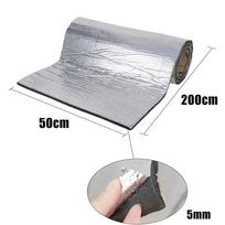 Ugniai atspari šilumos ir garso izoliacinė kilimėlis 200x50cm Akustinis šiluminis kilimėlis Garso izoliacinės sienų plokštės Triukšmo izoliacija automobiliui triukšmui slopinti