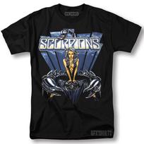 Scorpions marškinėliai Roko Koncerto Turo Vintažinis Grafinis Dizainas T-shirt S įvairiaspalvis