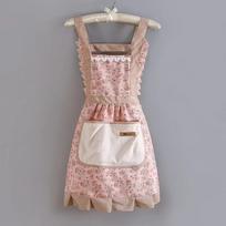 Lace Kitchen Apron, Cute Adjustable Cooking Bib for Women, Baking Cleaning Household Apron with Pockets, Vintage Hostess Gift OneSize
