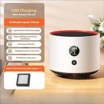 Negative Ion Air Purifier for Home Odor Deodorizer Dust Smoke Removal Formaldehyde Air Filter USB Mute