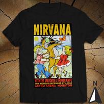 Rhythm Classic Music Shirt Nirvana With The Breeders & Shonen Knife Astro Arena Unisex T-Shirt S įvairiaspalvis