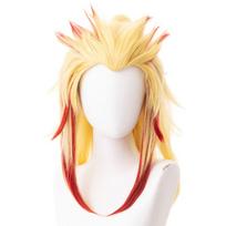 High-quality Demon Slayer Kimetsu No Yaiba Rengoku Kyoujurou Cosplay Costume Kimono Robe Suit Perfect For Halloween And Parties Rengoku Kyoujurou Wig,One Size