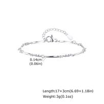 Silver Color Mobius Couple Women Men's Bracelet Simple Classic Link Chains Valentine's Day Gifts