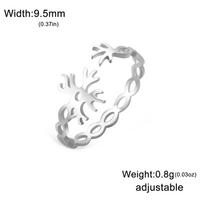 Handsome Neuron Symbol Ring Stainless Steel Adjustable Ring Minimalist Neurochemical Open Ring Gift resizable