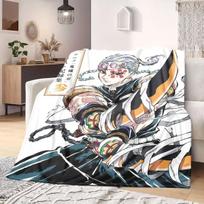 Tanjiro & Nezuko Flannel Blanket Warm,Comfortable,Suitable for Bedrooms,Sofas,Beds,Chairs,Picnics,Travel 75x90cm