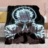 Jujutsu Kaisen Flannel Sofa Blanket Warm Soft Cozy Throw Lightweight Plush Bed Home Decor -QJY 75x90cm