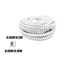 1.5/2.5 Sqmm White Cable Markers Number 0 To 9 Waterproof Insulation Number Tube Label Marker Marking Label Sleeves Wholesale (as the picture,500pcs(1set))