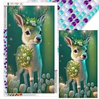 5D DIY Full Round Drill Diamond Painting Deer Kit Home Decoration Art Craft