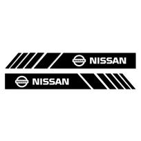 Automobilio galinio vaizdo veidrodėlio lipdukas Automobilio šoninės juostos lipdukas Apdaila Nissan X-trail Qashqai Note Juke Sentra Patrol juoda