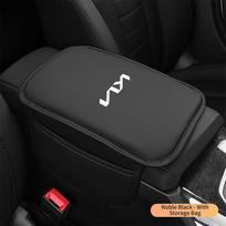 Leather Car Logo Universal Center Console Anti Scratch Armrest Cover For Kia KN K2/K3/K5/KX3 Sportage Cerato Optima Soul Rio