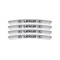 Car Logo Aluminum Wheel Rim Curved Car Sticker For Lexus GS RX LX GX NX GS300 GS350 GS400 GS430 GS460 GS450h GS300h Accessories sidabras