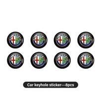 For Alfa Romeo 15mm Car Remote Key Stickers Car Door Badge Emblem Car Accessories Giulietta GT 159 147 156 Mito Brera Giulia
