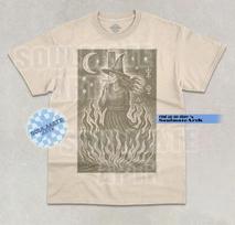 Burning Witch T- Shirt Witch Lightning Cigarrete Cult Graphic Unisex  Shirt 3XL