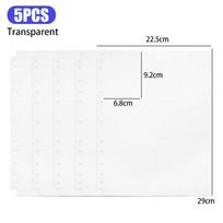 Double-Sided 9 Pocket Game Card Book Trading Card Binder Sleeves A4 Page Protector Sleeve Black/Transparent 11-Ring Binder Album