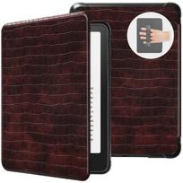 with Hand Support e-Reader Case PU Leather Protective Shell for Kindle Paperwhite 12th Generation/Colorsoft 2024 7 inch bronza