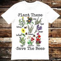 Plant These Save The Bees Gardening Botanical Planet T  Shirt 6010 M
