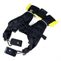 Camera Rapid Sling Belt Dual Camera Belt DSLR Strap Double Camera Strap Camera Shoulder Strap juoda