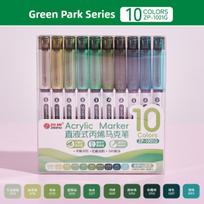 120/10 Colors Direct Liquid Acrylic Paint Pens Brush Color Marker Pen for Rock Painting School Art Supplies Stationery PK LANGUO