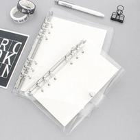A5/A6/A7 Binder Loose Notebook Binding Coil Spiral School DIY 6 Hole Diary Planner Agenda Traveler Journal Transparent PVC Cover A7 Size-14cmx11cm