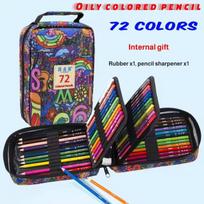 H&B 72/120/180 Coloring Pencils Set with Portable StoH&rage Bag, , Pro Soft Core Artist Supplies Gift for Drawing Lovers Amateur