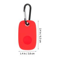 2pcs Silicone Keychain Cover For Tracker Protector Simple Durable Case Accessory Protective Cover For Tile raudona