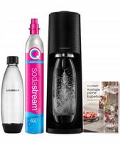 Saturator Sodastream Terra Czarny Butelka 1L + Cylinder + Książka