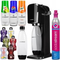 Saturator Sodastream Art Czarny 3 Syropy + Nabój Zestaw Do Gazowania Wody