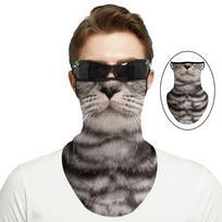 Summer lce Silk Breathable Bandana Cycling Running Scarf Riding Hiking Sports 3D Animal Face Mask Cover Scarf Neck Protection