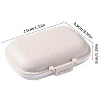 8 Grids Portable Pill Case, Minimalist Travel Medicine Organizer, Compact Weekly Tablet Storage Box