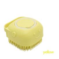 Pet Bath Massage Gloves Silicone Brush For Dogs Cats Puppy Big Dog Bathroom Grooming Tools Mascotas Products For Pet Care geltona