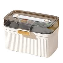 Household Medicine Box Portable Double Layer Medical Box Transparent Plastic First Aid Case for balta