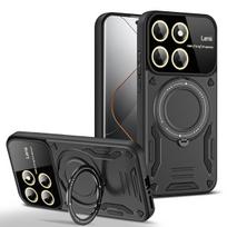 Šarvuotas Magsafe belaidžio įkrovimo dėklas Xiaomi Mi 11T 12T 13T 14T Pro Mi 13 14 15 Pro Mi15 Ultra 5G Magnetinis žiedinis laikiklio dangtelis Xiaomi 14 Ultra juoda