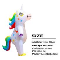 Vienaragio pripučiamas kostiumas - tinka vakarėliams, Kalėdoms, šventėms, gimtadienio staigmenoms, tinka 150cm-190cm ūgiui One Size balta