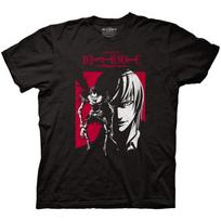 Ripple Junction Death Note Adult Unisex Ryuk & Light Contrast Red Light Weight 100% Cotton Crew T-Shirt S juoda