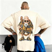 Dragon Ball Meistras Vintage Anime Spausdinimo Grafinis Marškinėlis Vyrams Moterims Laisvi Gatvės Stiliaus Trumpomis Rankovėmis Viršutiniai Drabužiai Vasaros Marškinėliai Atsitiktiniai Mados S