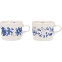 MOOMIN Pair of Pair of Tableware Nordic Moomin Day Made in  Blue Flora  Mugs, Approx. 260ml, Sets, Style, Merchandise, Mother's Gift, Japan,