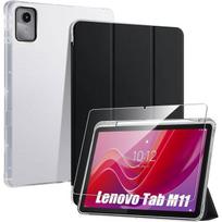 Coque + Verre Trempé pour Lenovo Tab M11, Protection Antichoc Renforcé avec Porte-Stylet - Noir juoda